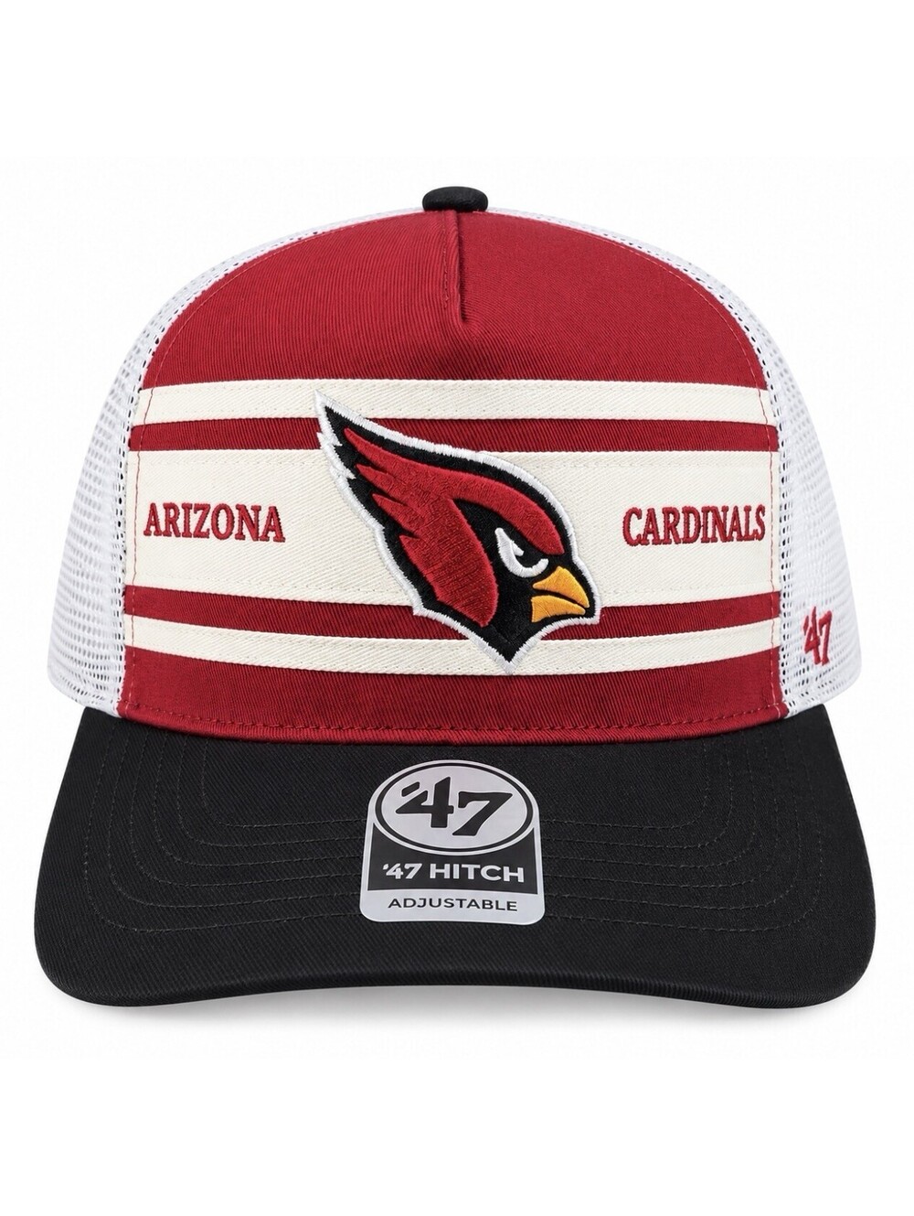 Arizona Cardinals ’47 Brand Hitch Snapback Mesh Trucker Hat NFL Red Adjustable